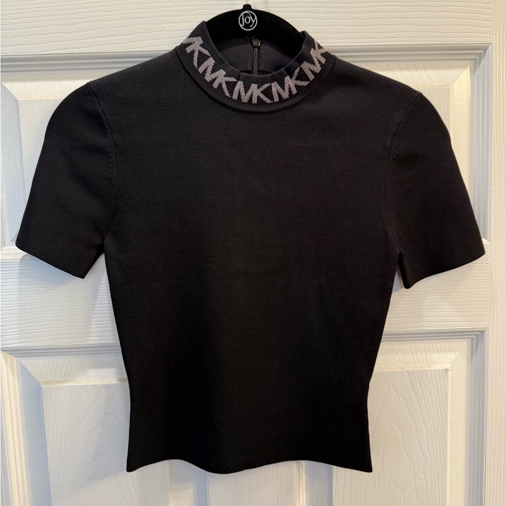 Michael Kors Black Fitted Short Sleeve Tee